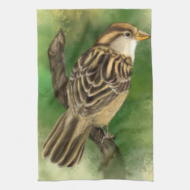 Cute Bird Serviette de cuisine (Vertical)
