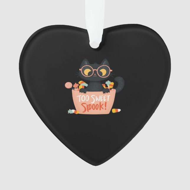 Cute Black Cat Halloween Candy Too Sweet Spook � P (devant)