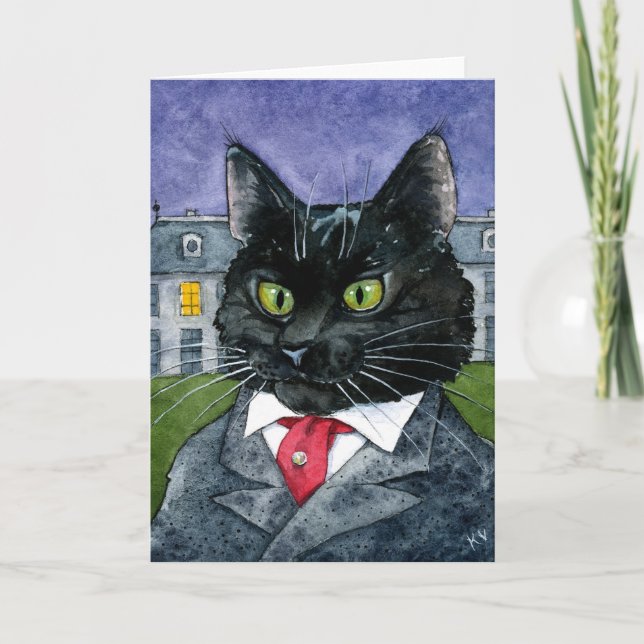 Cute Black Cat Halloween, toute carte d'occasion (Devant)