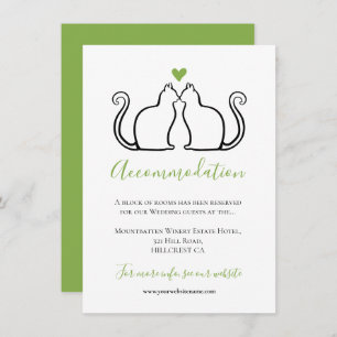 Cute Black Cats Green Heart Mariage Hébergement