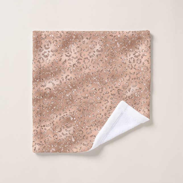 Cute Black Cheetah Leopard Motif d'impression (Gant de toilette)