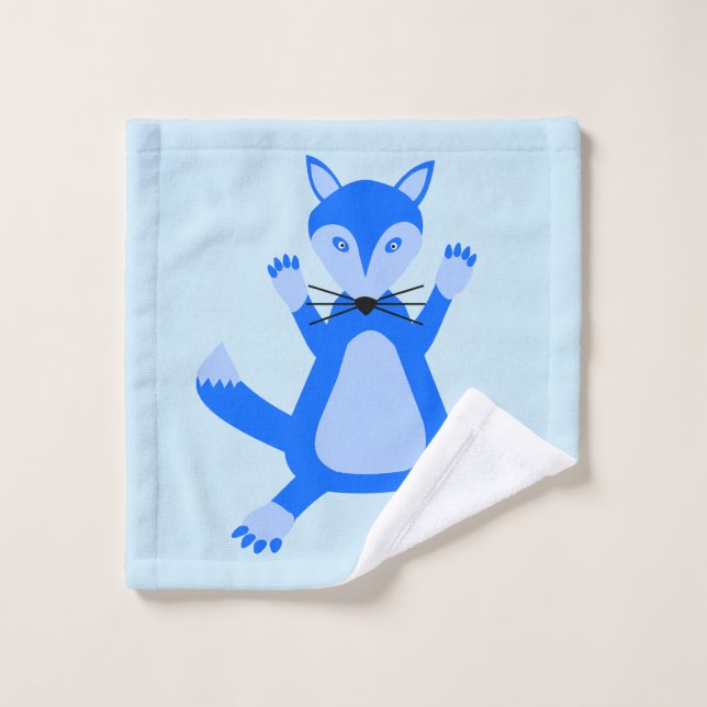 Cute Blue Baby Boy Fox (Gant de toilette)