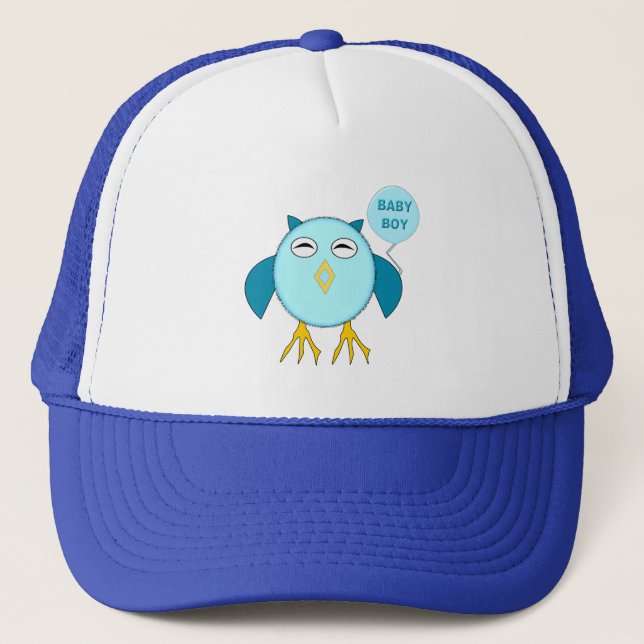 Cute Blue Bbay Boy Owl Casquette (Devant)