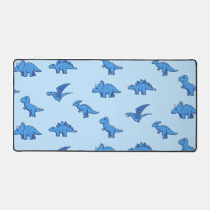 Cute Blue Dinosaur Bureau Mat