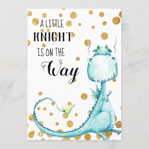 *~* Cute Blue Dragon Baby Shower Invitation