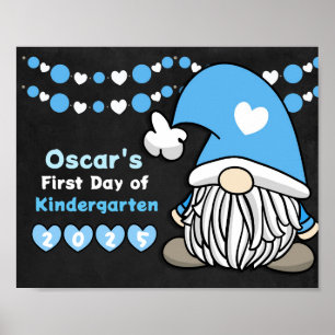 Cute Blue Gnome Premier jour du tableau de bord de