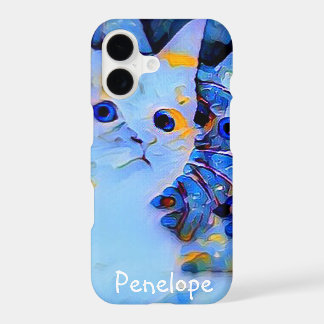Cute Blue Impressionniste Kitten Art avec votre no