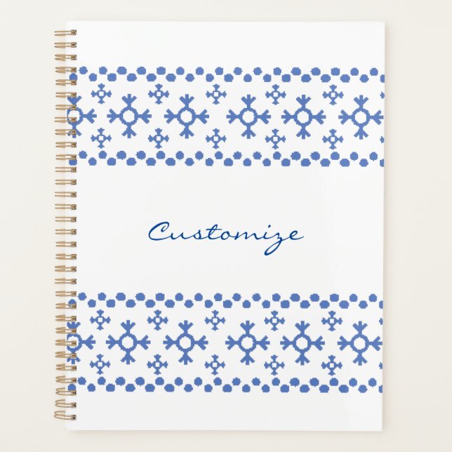 Cute Blue Snowflakes Motif Thunder_Cove (Devant)