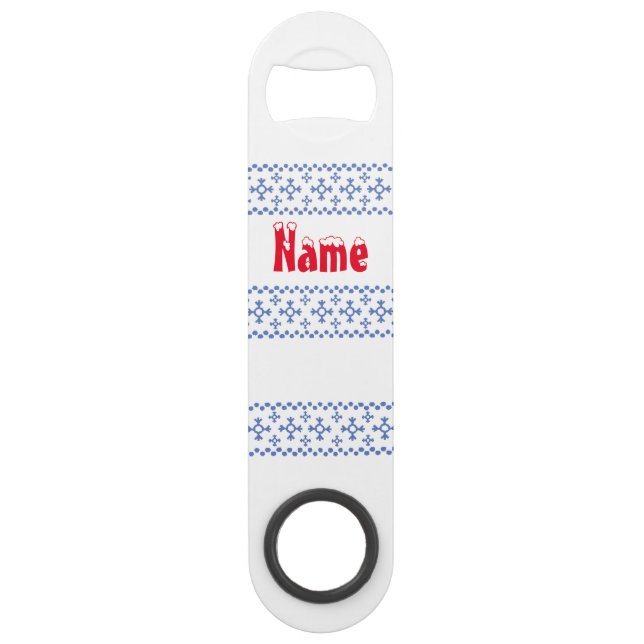 Cute Blue Snowflakes Motif Thunder_Cove (Devant)