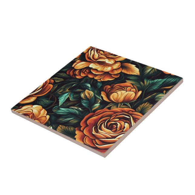Cute Boho Rose Carreaux céramiques pour espace de  (Côté)