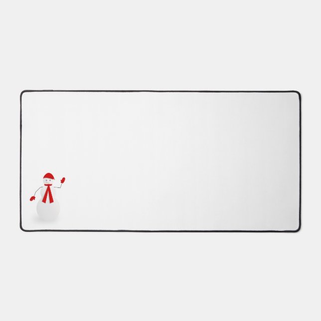 Cute bonhomme de neige en rouge Casquette Scarf Mi (Recto)