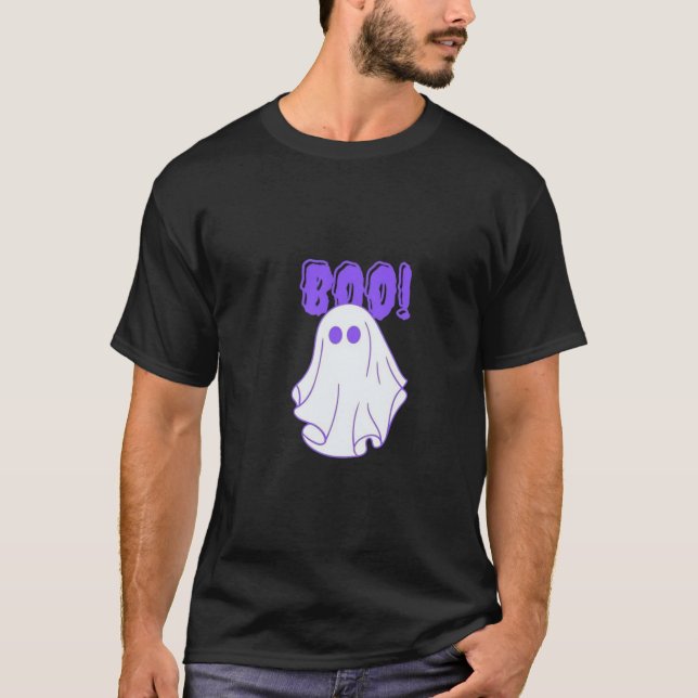 Cute Boo Ghost Halloween T-Shirt (Devant)