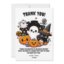 Cute Boo Halloween Carte de remerciements pour Ann