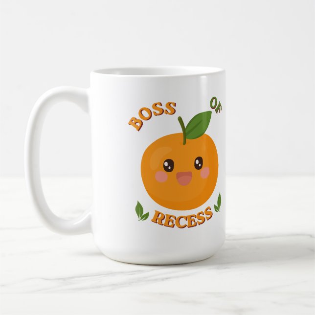 Cute Boss of Recess orange Coffee Mug (Gauche)