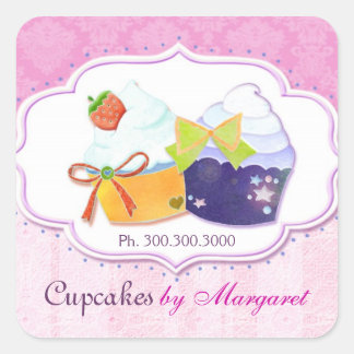 Cute Boulangerie élégant Cupcakes Étiquette d'affa