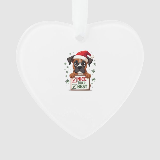 Cute Boxer dog Dog Christmas Nice Tried my Best  ( (devant)