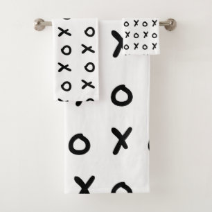 Cute branchée X&O X O XO noir et blanc