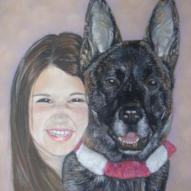 Cute brindle akita bouddin son meilleur ami (Créateur téléchargé)