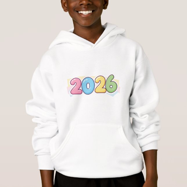 Cute Bubble 2026 Typographie – Pastel Gloss Candy  (Devant)
