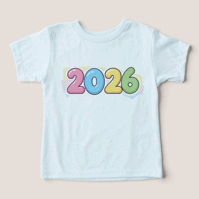 Cute Bubble 2026 Typography – Candy Gloss Pastel  (Design Recto)