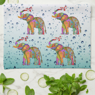 Cute Bubbles Eléphant serviette de cuisine