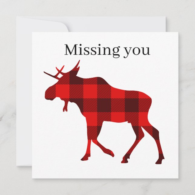 Cute Buffalo plaid vous manque orignal (Devant)