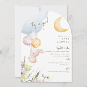 Cute Bunny C'est une fille Baby shower Invitation
