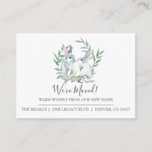 Cute Bunny New Home Moving Faire-part