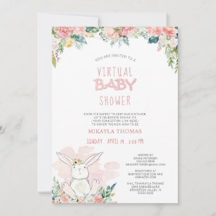 Cute Bunny Rose Floral Fairy Lumières Baby shower