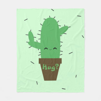 Cute cactus kawaii plante couverture polaire
