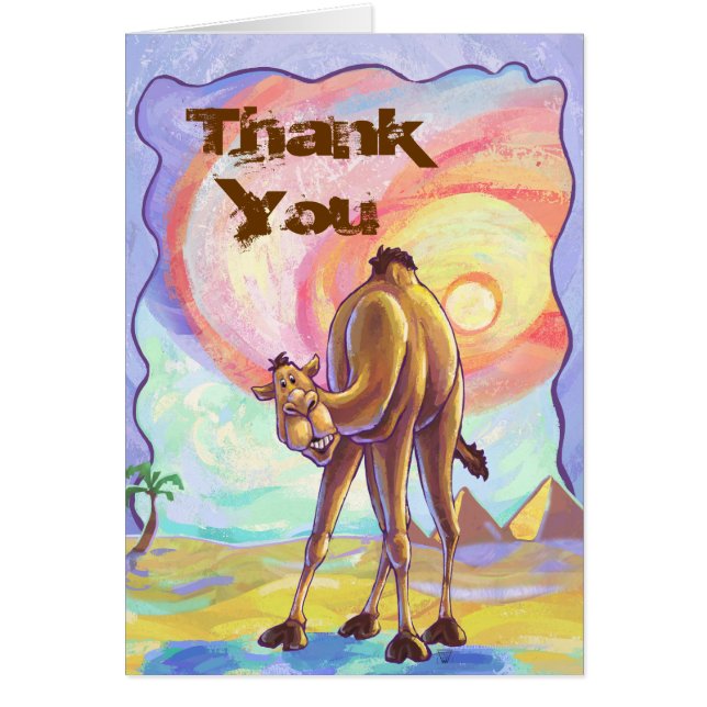 Cute Camel Party Carte de remerciements (Devant)