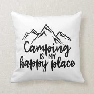 Cute Camping est mon joyeux coussin décor