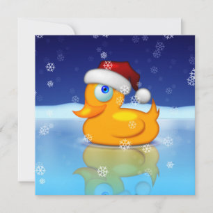 Cute Canard en caoutchouc avec Santa Claus Casquet