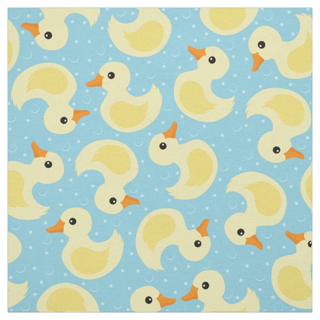 Cute canard en caoutchouc tissu motif (Échantillon)