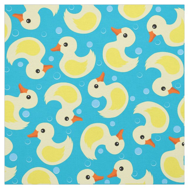 Cute canard en caoutchouc tissu motif (Échantillon)
