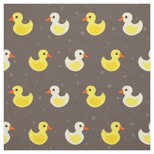 Cute canard en caoutchouc tissu motif (Échantillon)