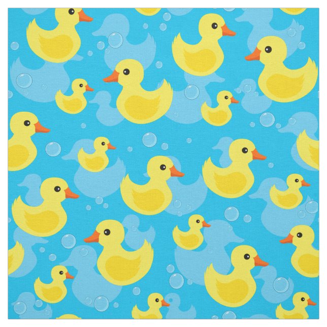 Cute canard en caoutchouc tissu motif (Échantillon)
