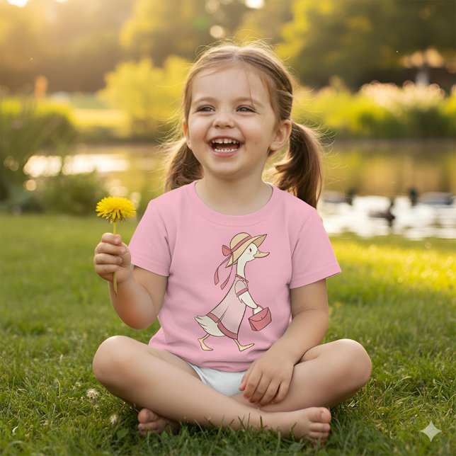 Cute Canard en T-shirt Robe Rose (Créateur téléchargé)
