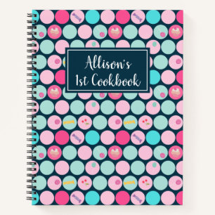 Cute Candy Cupcakes Dots Motif 1er livre de cuisin