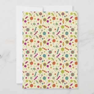 Cute Candy thème premier anniversaire Invitation