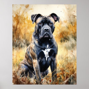Cute Cane Corso Dog Art Imprimer Poster