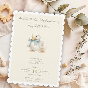 Cute cankkkling avec invitation au Baby shower de