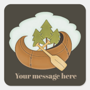 Cute Canoe ajouter un autocollant de message