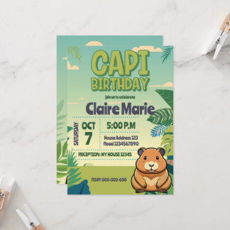 Cute CAPIBARA Invitation