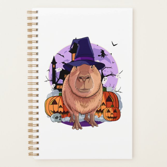 Cute Capybara Halloween sorcier Citrouille Sweatsh (Devant)