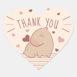 Cute Capybara merci Sticker