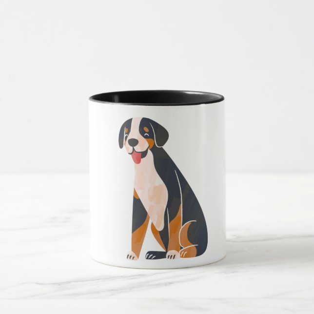 Cute caricature Chien Café Mug (Centre)