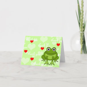 Cute Carte de remerciements de grenouille