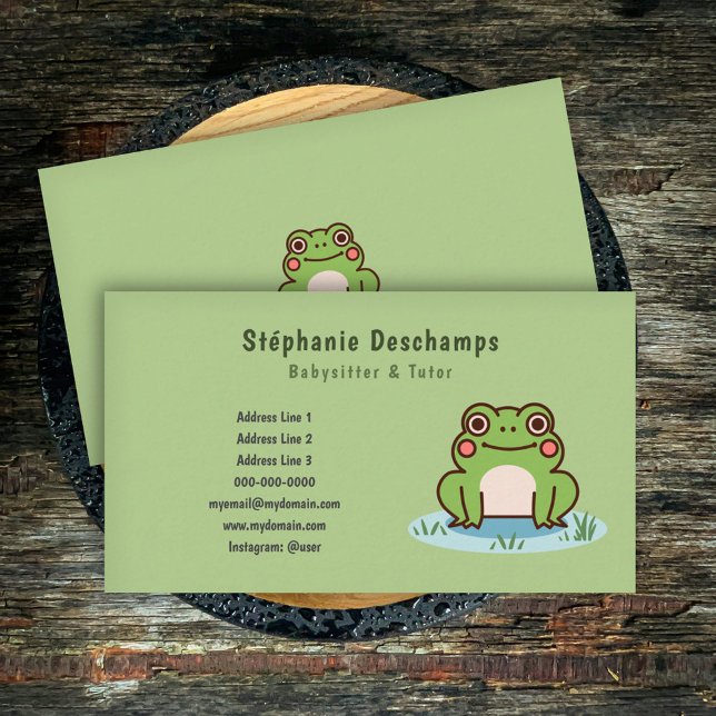 Cute Carte de visite de grenouille (Cute Frog Business Card)
