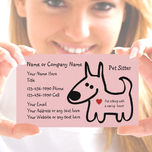 Cute Carte de visite de souris pour animaux